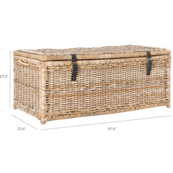 happimess Caden 46" Wicker Storage Trunk, Natural