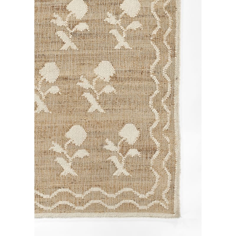 Erin Gates by Momeni Orchard Leaning Flower Hand Woven Wool and Jute Area Rug