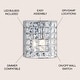 preview thumbnail 14 of 19, Jayne Deco 3-Light Metal/Crystal Classic Glam LED Vanity Light, by JONATHAN Y