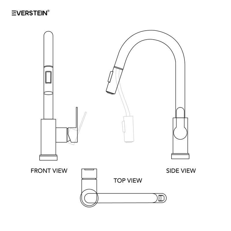 Kitchen Faucets with Pull Down Sprayer LED Single Handle High Arc Pull Out Kitchen Faucet Kitchen Sink Faucet