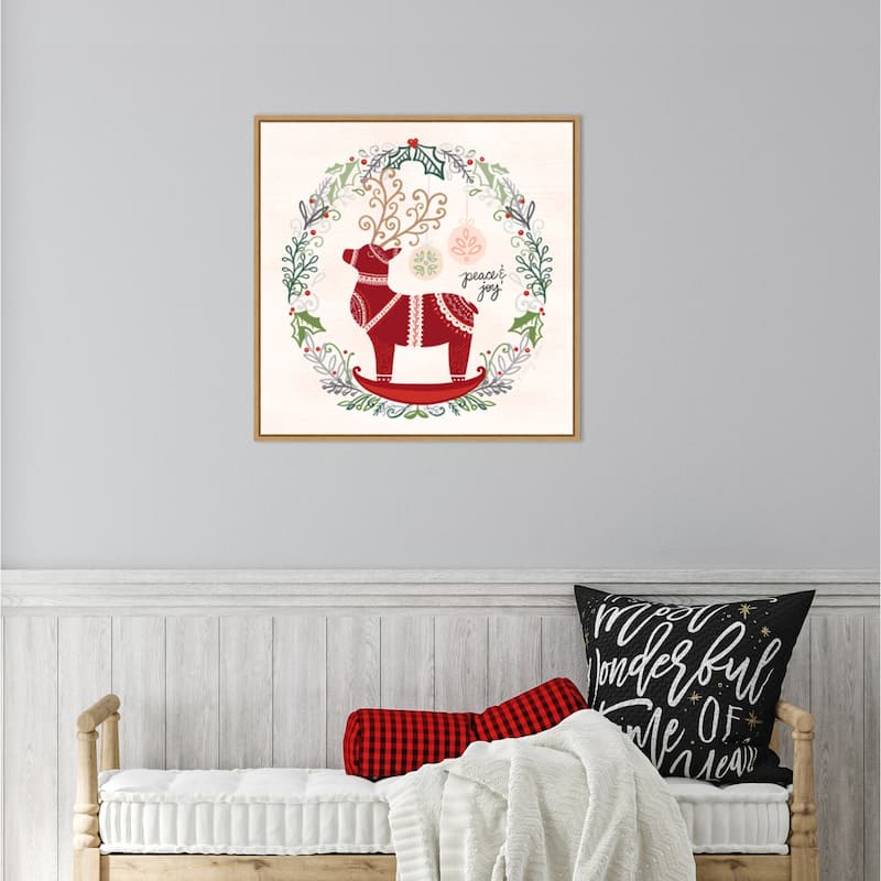 Hygge Christmas II by Noonday Design Canvas Art Framed - 22 x 22 in