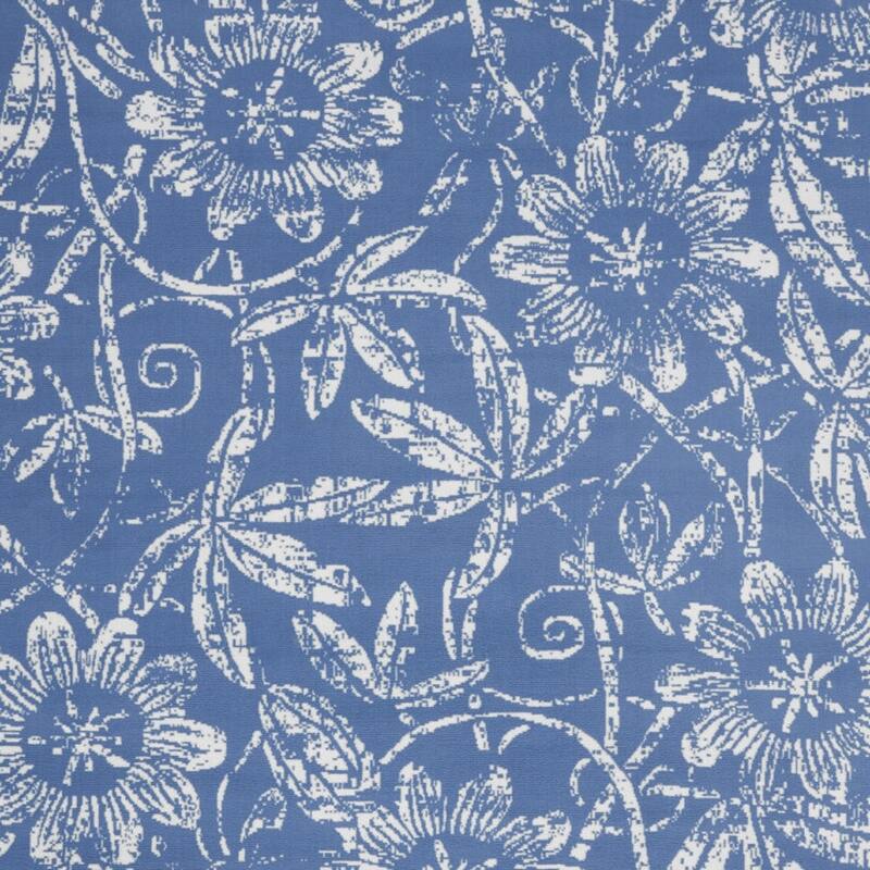 Hodis Power Loomed Distressed Floral Traditional Non Skid Stain Resistant Area Rug By HomeRoots - 138' X '100' X '0.39