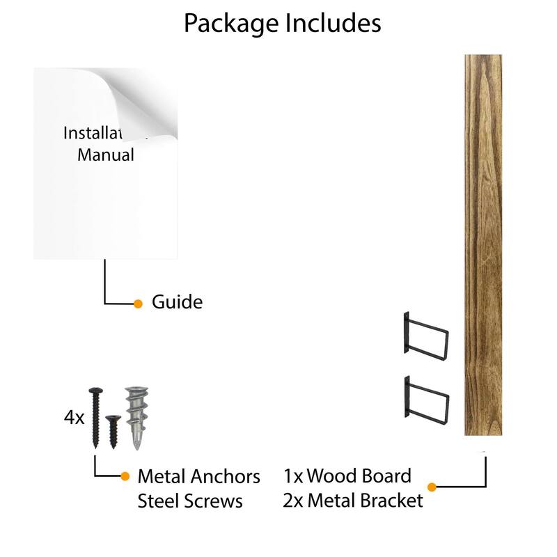 Wallniture Toledo 36 inch Floating Shelves, Book Shelves for Living Room, Bedroom Wall Shelves, Kitchen Wall Shelves