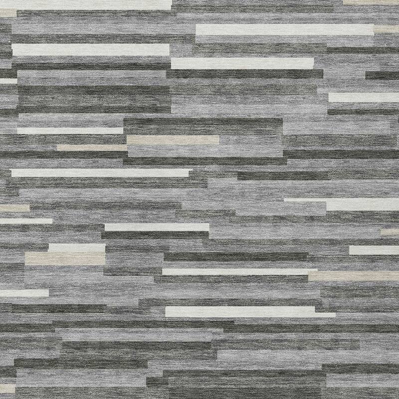 HomeRoots Striped Transitional Rectangle Outdoor Rug
