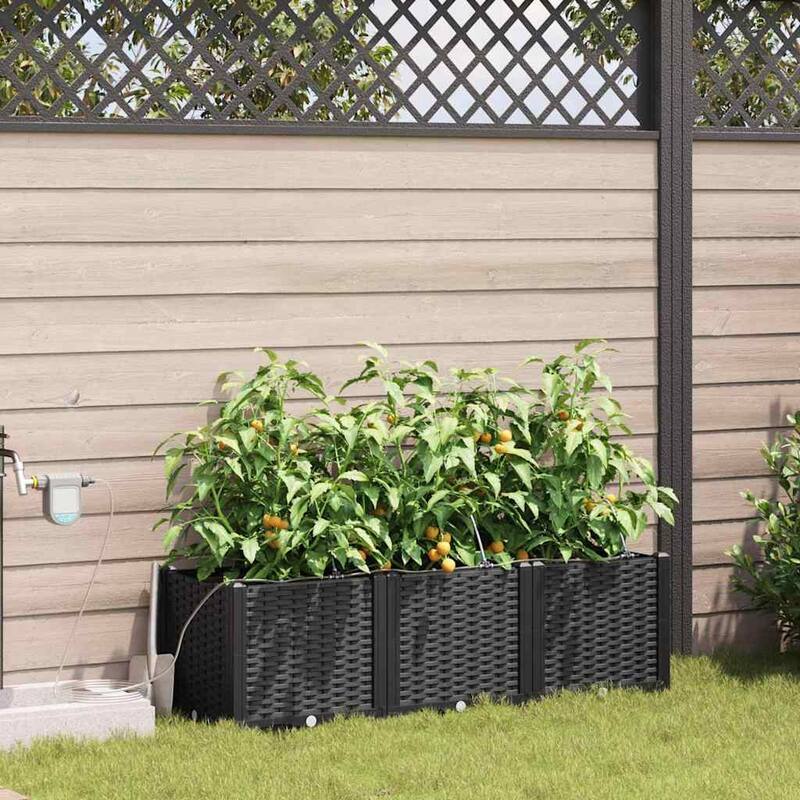 vidaXL Garden Planter - Black (3)