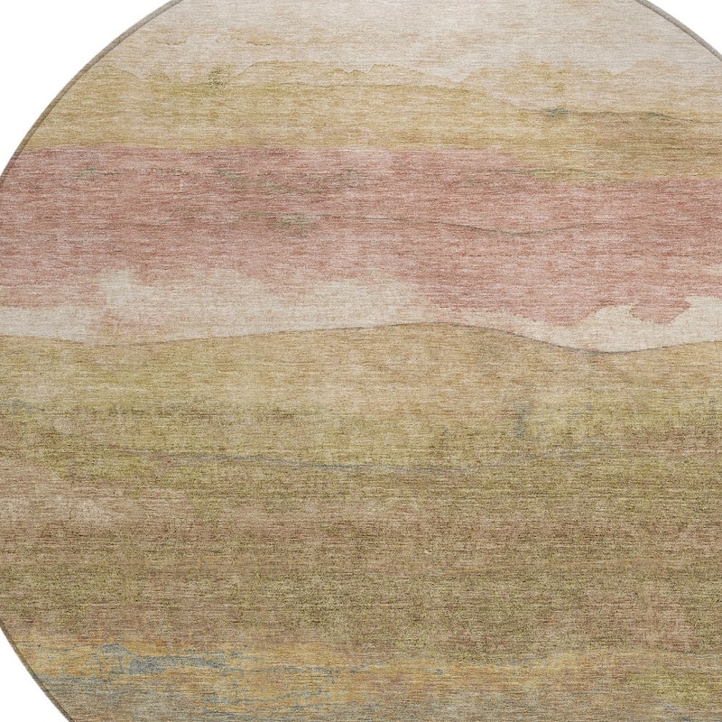 HomeRoots Abstract Modern Rectangle Outdoor Rug