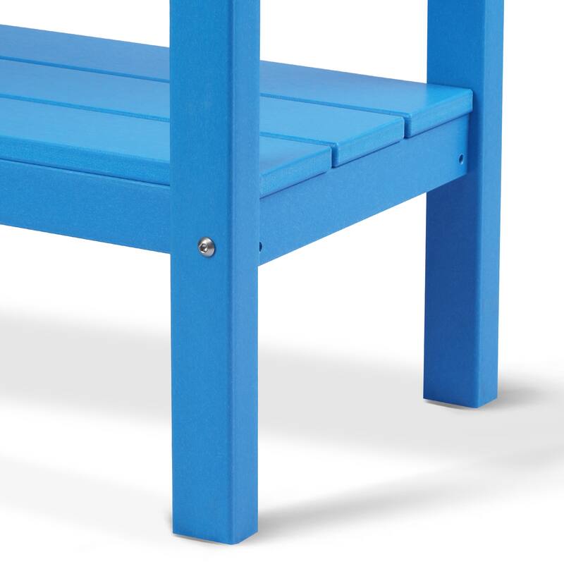 Laguna Hdpe All Weather Outdoor Patio Two Shelf Table