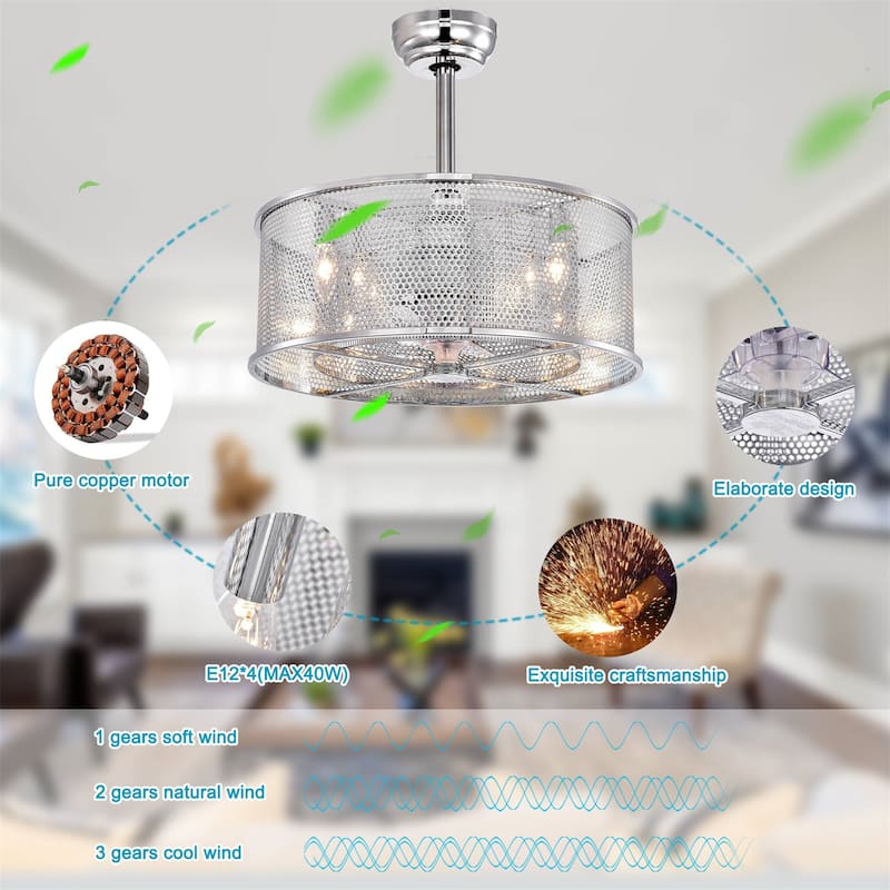 20.4'' Dual Shade Modern Ceiling Fan