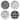 Abode Homewares Planta Medallion Salad Plate - Multicolor - Assorted Patterns - 8.5" - Set of 4