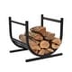 preview thumbnail 1 of 6, U-Shaped Firewood Log Rack Holder Black Black