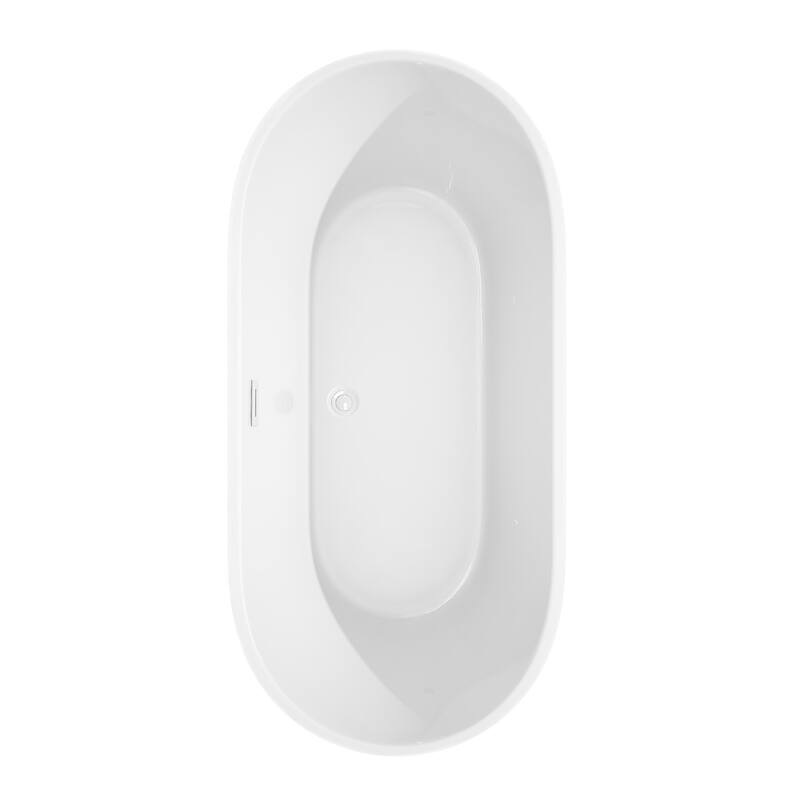 Wyndham Collection Carissa 67" Freestanding Acrylic Soaking Tub with
