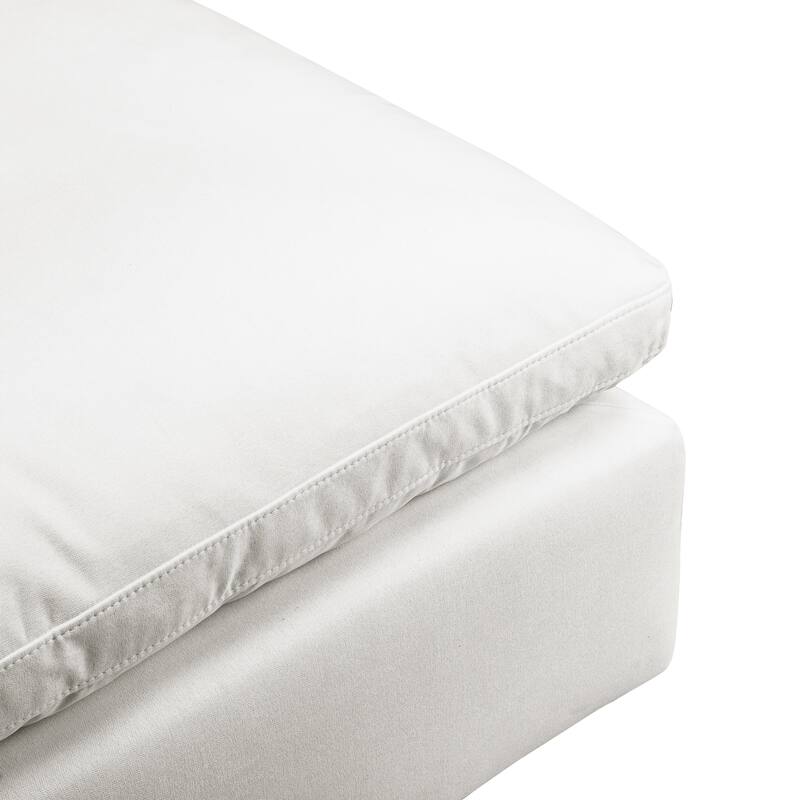 Poly and Bark Aspen Ottoman