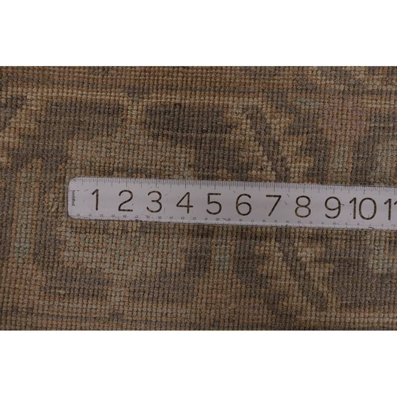 Vegetable Dye Oushak Area Rug Hand-Knotted Blue Wool Carpet - 8'3" x 10'0"