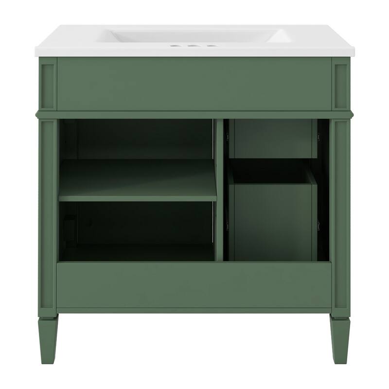 30" Bathroom Vanity with Ceramic Sink