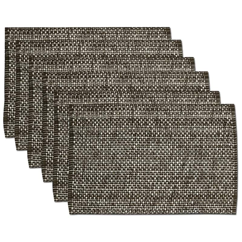 Sweet Home Collection Two Tone Cotton Woven 13x19 Placemats Chocolate (Set of 2, 4, or 6)