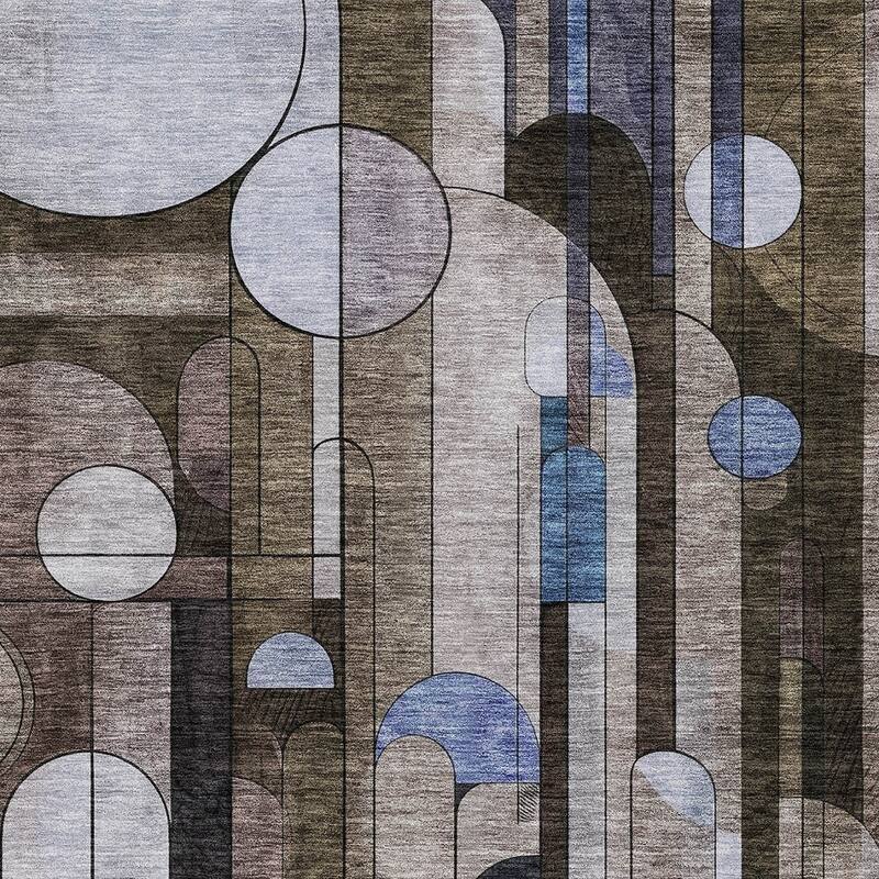 HomeRoots Geometric Transitional Rectangle Outdoor Rug