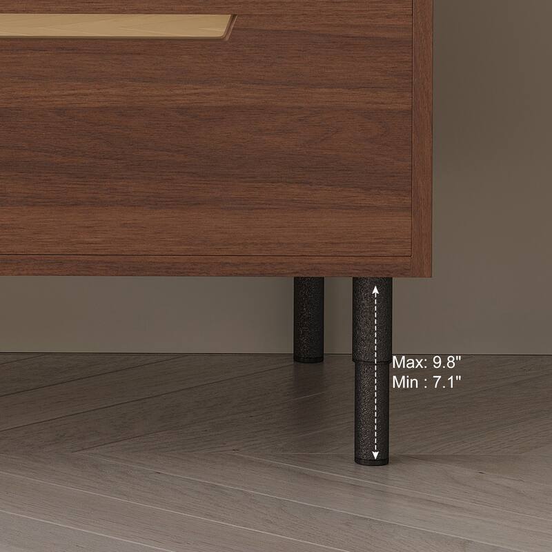 36 inch Bathroom Vanity, Freestanding or Wall Mounted with Ceramic Integrated Sink & Soft-Close Drawers