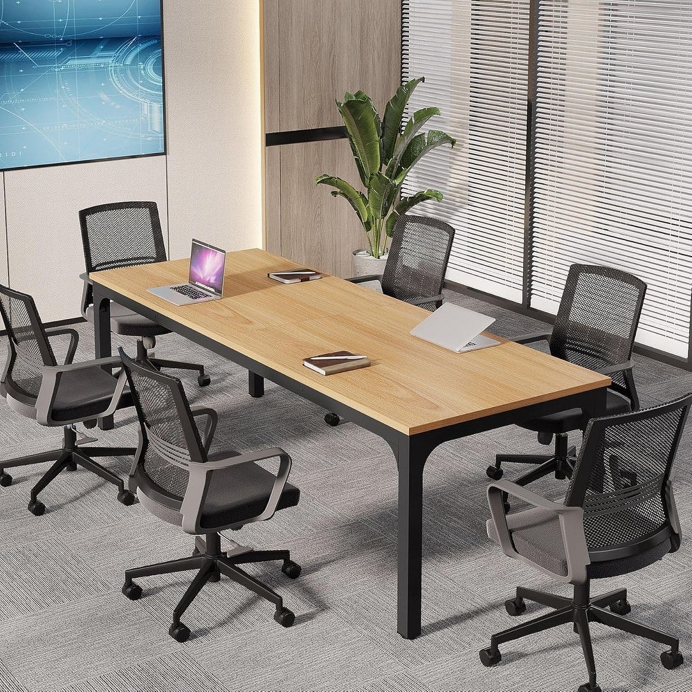 78.74" Large Rectangle Conference Table/Desk, Modern Seminar Meeting Table, Business Tables for Boardroom & Office