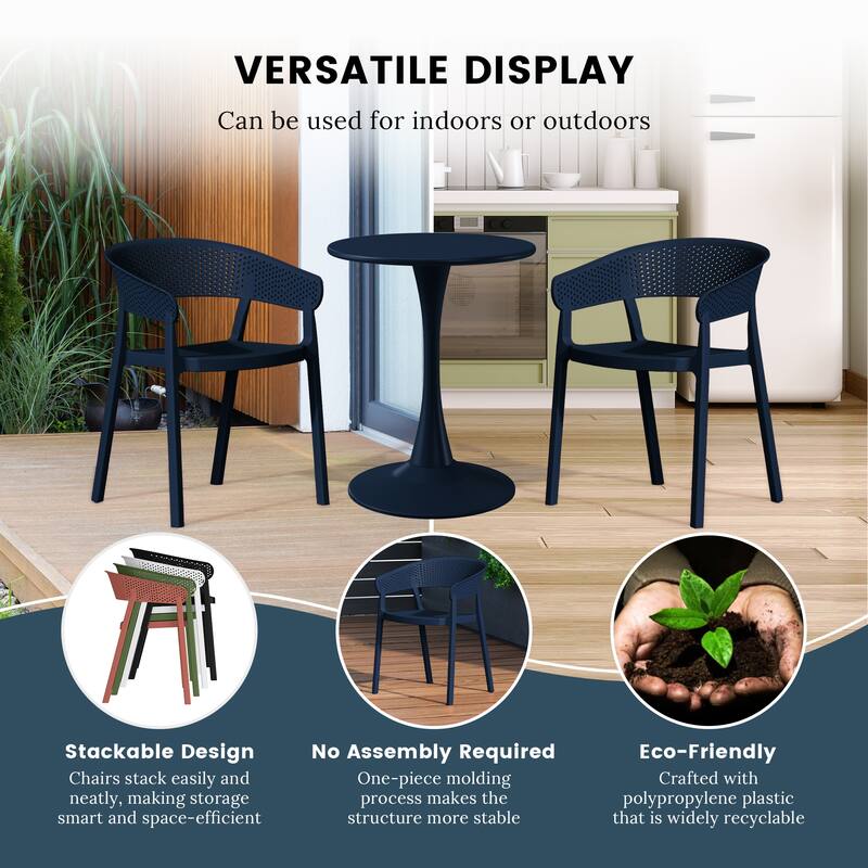 Frond and Form Outdoor Stacking Dining Armchair (Set of 2)