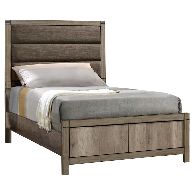 Terrence Melamine Fabric Upholstered Panel Bed - Full