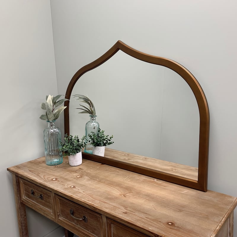 Mifflin Framed Mantel Mirror - Teardrop Cathedral - 38.4x27.4