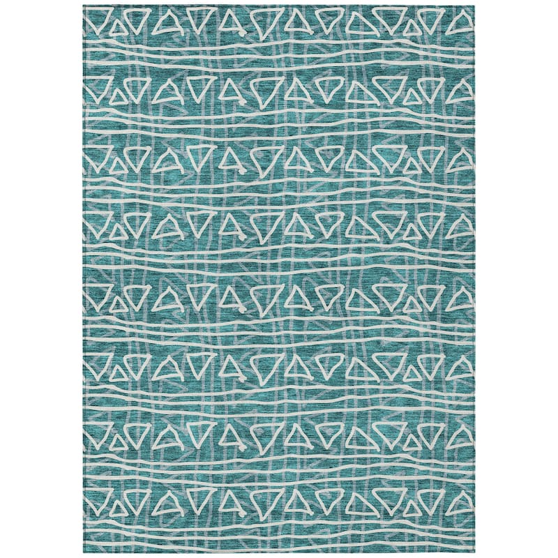 Machine Washable Indoor/ Outdoor Chantille Boho Morrocan Rug