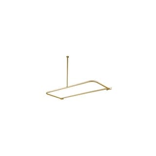 Link to Elements of Design ED3132 D-Type Shower Curtain Rod with Ceiling - Polished Brass (PVD) Similar Items in Bathroom Furniture