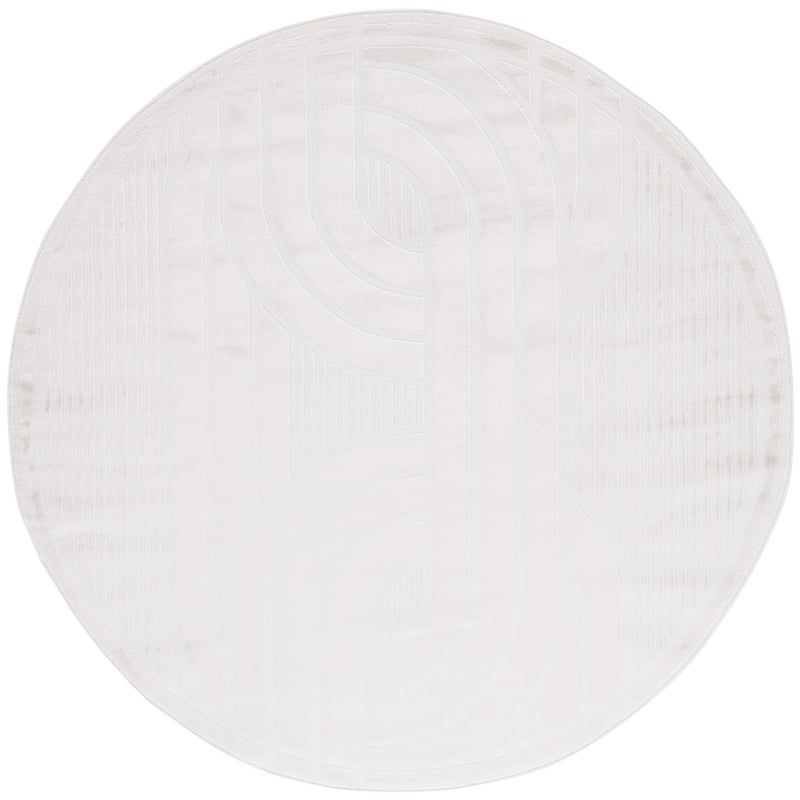 SAFAVIEH Archway Arvida Modern & Contemporary Rug - 6'7" Round - Ivory/Ivory