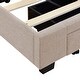 preview thumbnail 4 of 26, Nestfair Queen Size Linen Upholstered Platform Bed with 3 Drawers