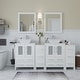 preview thumbnail 16 of 29, Vanity Art 72" Double Sink Bathroom Vanity Set with Engineered Marble Top and Free Mirror