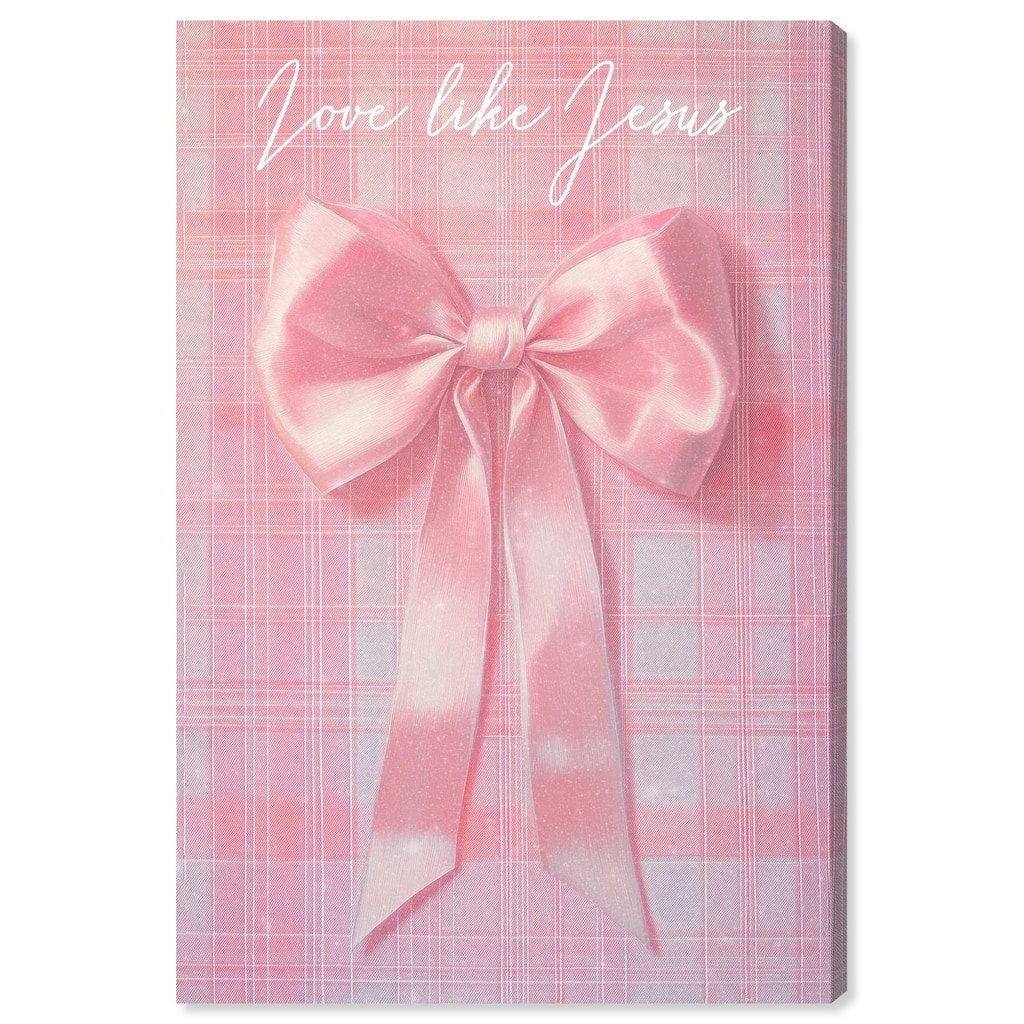 Love Like Jesus Bow Canvas by Art Remedy, Gallery Wrapped