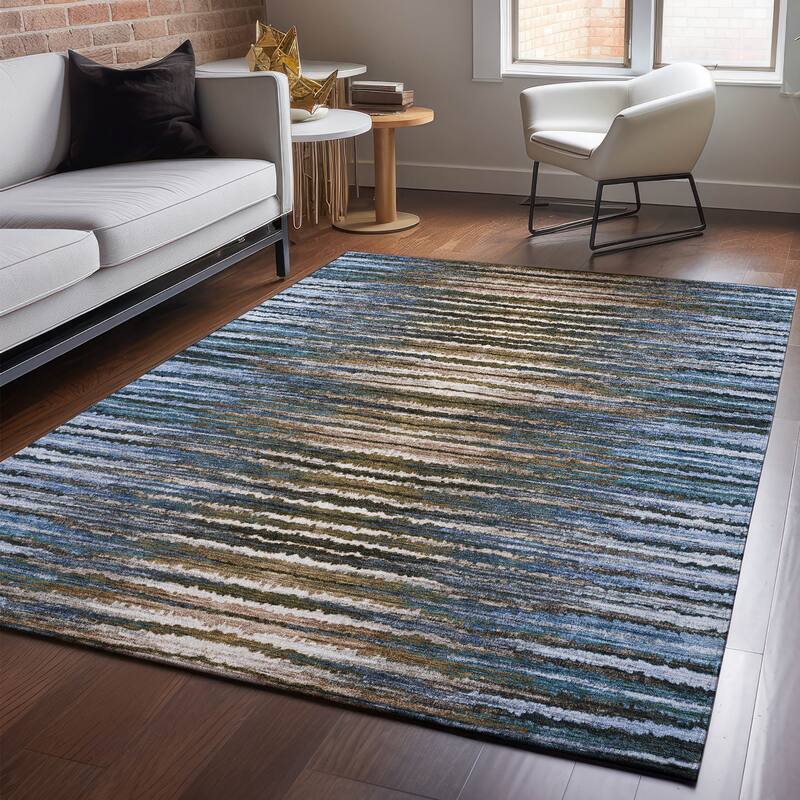 Premium Washable Super Soft Mayfield Rug - Blue - 10' x 14' - Rectangle