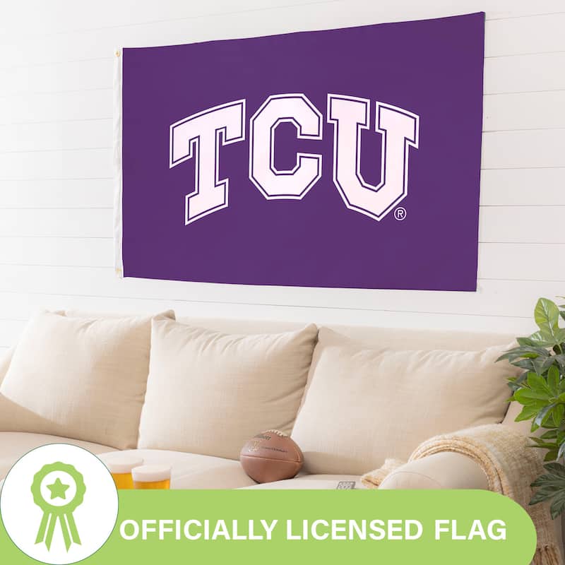 Texas Christian University Single Sided Flag w/ 2 Grommets, 3'x5'