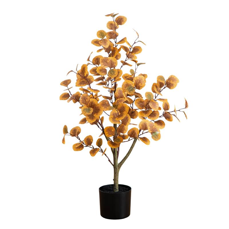 Autumn Eucalyptus Artificial Potted Fall Tree - 3'