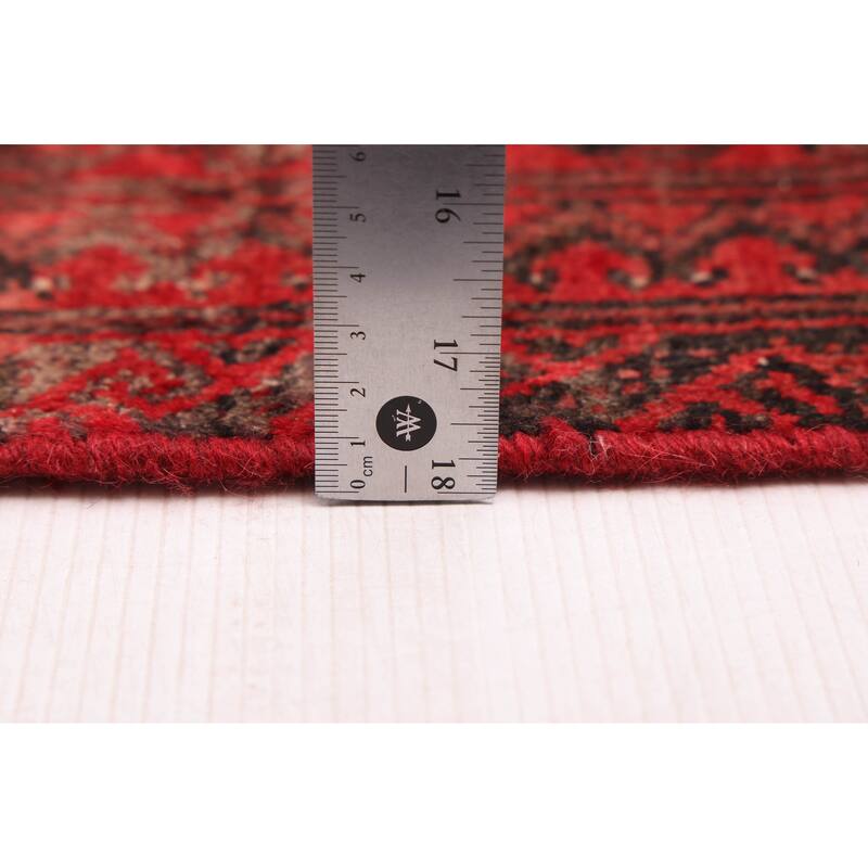 ECARPETGALLERY Hand-knotted Baluch Red Wool Rug - 3'5 x 6'7