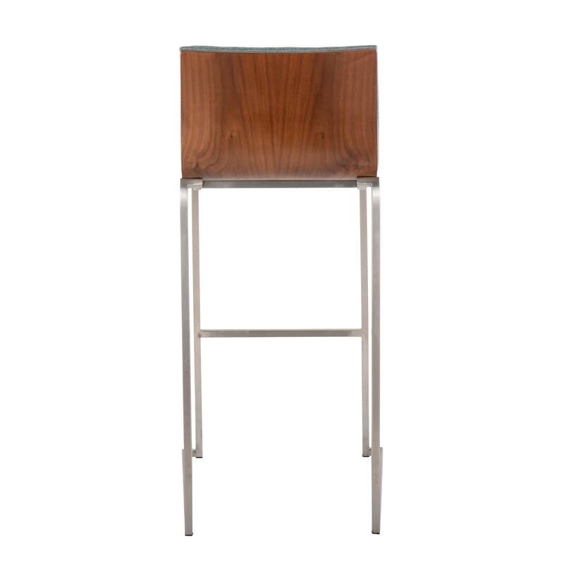 Silver Orchid Magda 30" Fixed-Height Upholstered Bar Stool (Set of 2)