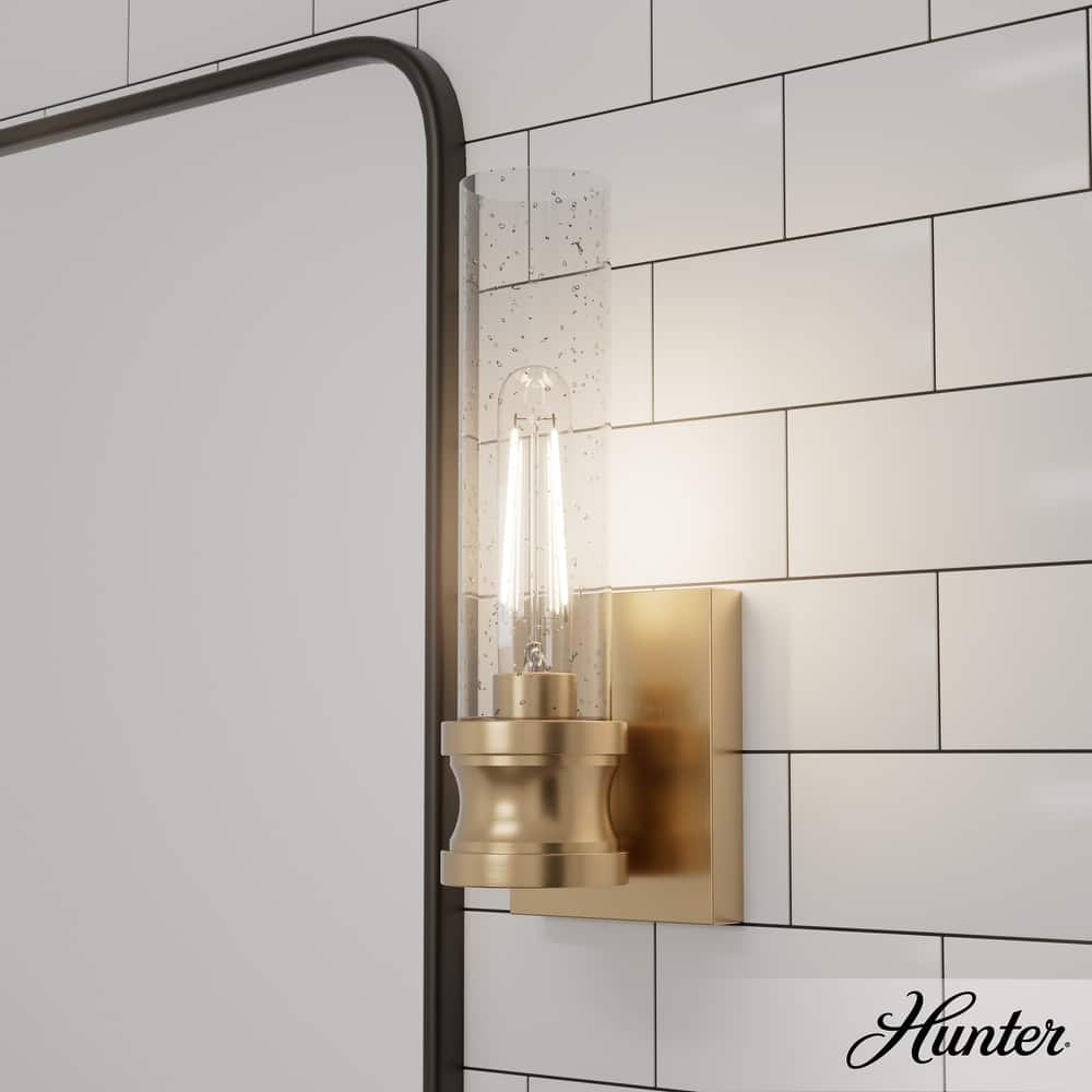 Hunter Lenlock 1 Light Wall Sconce - Glam, Contemporary - Damp Rated!