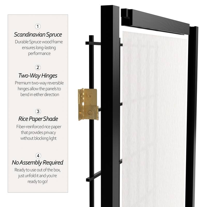 Wood and Rice Paper Windowpane Shoji Screen (China)