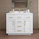 Option White / White Quartz Top / Brushed Gold Hardware