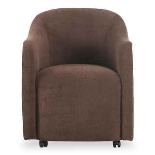 NADAAL STUDIOS Laken, Upholstered Rolling Dining Chair - 26 X 26 X 32.5