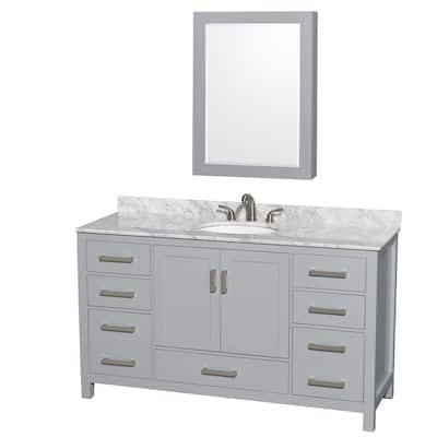 Wyndham Collection WCS141460SUNOMED Sheffield 60" Free Standing Single
