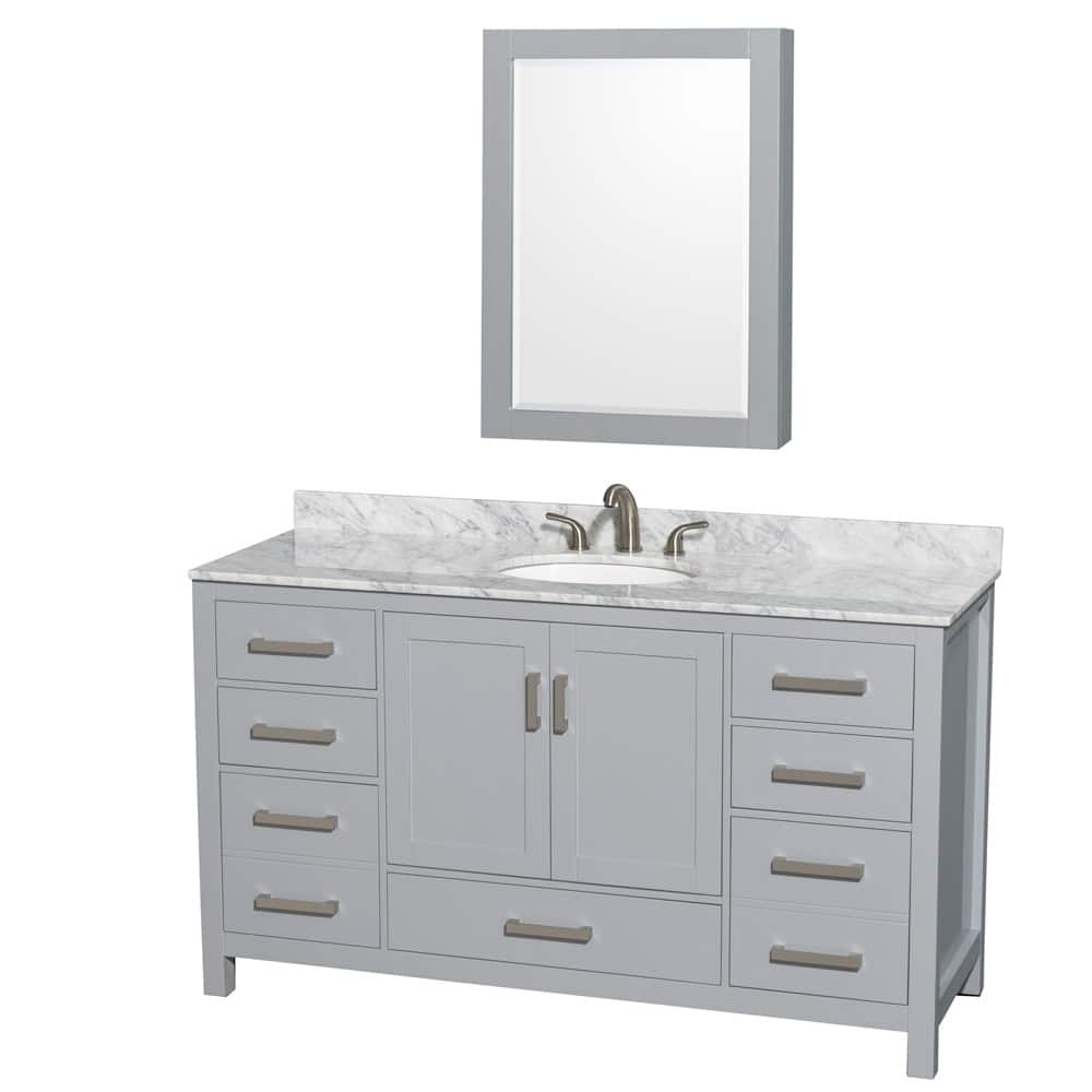 Wyndham Collection WCS141460SUNOMED Sheffield 60" Free Standing Single