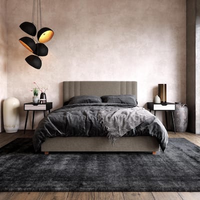 DHP Wynn Upholstered Bed with Headboard and Frame, Bedroom Furniture