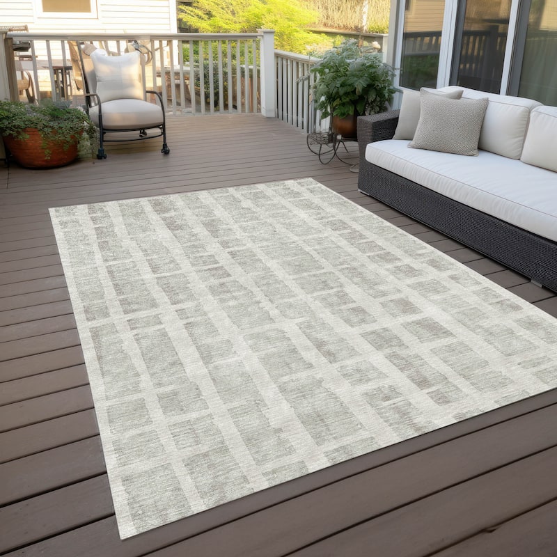 Machine Washable Indoor/ Outdoor Chantille Contemporary Rug
