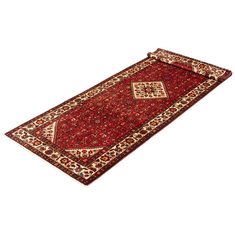 ECARPETGALLERY Hand-knotted Andelz Red Wool Rug - 3'7 x 10'4
