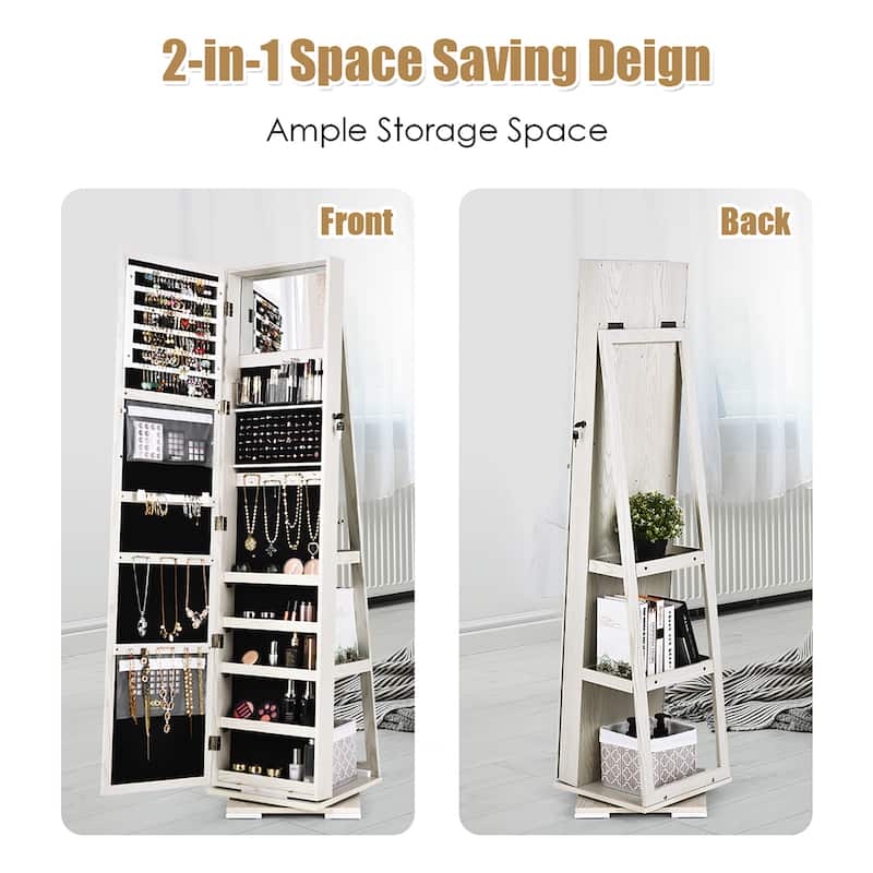 Armoire Jewelry Cabinet Standing Jewelry Organizer