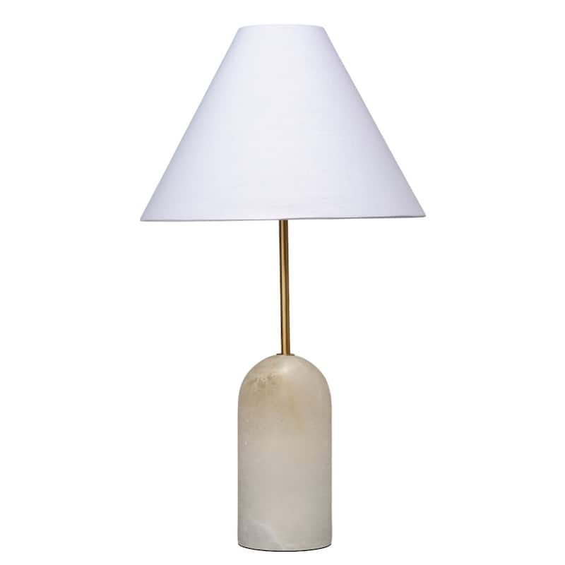 Jamie Young Holt Alabaster Table Lamp with Linen Shade