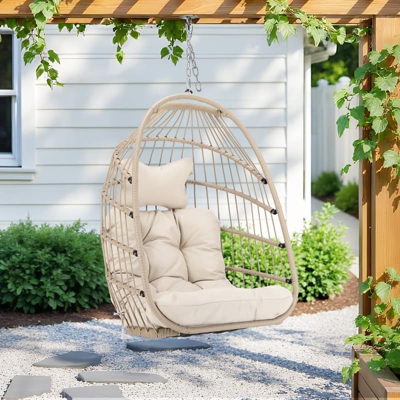 FINCATI Outdoor Royal Egg Chair Without Stand, 350 lbs Indoor Comfy Hanging Egg Chair Without Stand, Egg Swing Without Stand