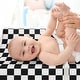 preview thumbnail 3 of 4, Sweet Jojo Designs Black & White Gingham Checkered Plaid Boy, Girl, Unisex/Gender Neutral Changing Pad Cover Sheet - Black Check