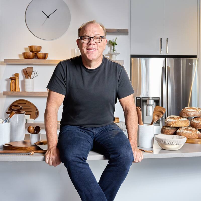 Nambe Breaking Bread Canister with Measuring Spoons